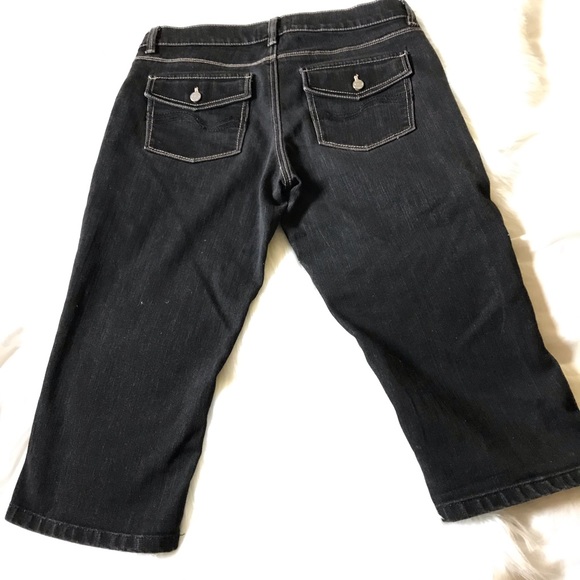 White House Black Market Noir Pedal Pusher Jeans 6 - Picture 7 of 11